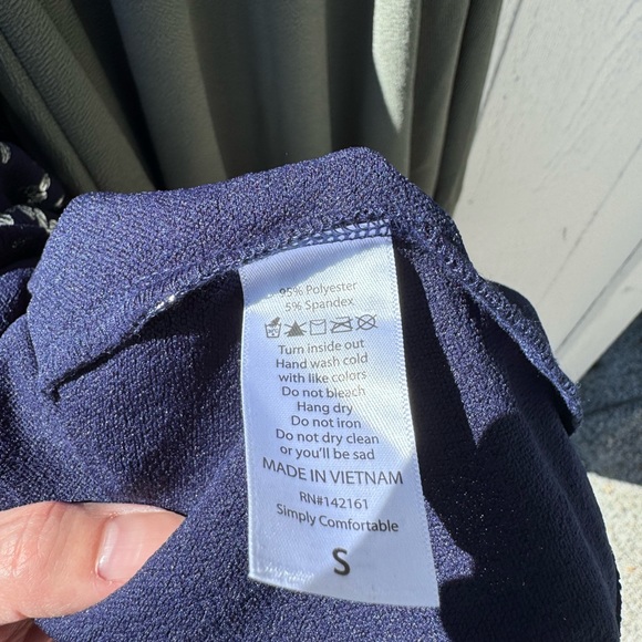 Brand New LuLaRoe Size S Royal Blue and Olive Nicole Dress - Picture 10 of 10